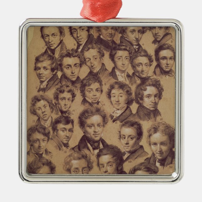 Tjugo fem elever från studion av Antoine Julgransprydnad Metall (Framsidan)