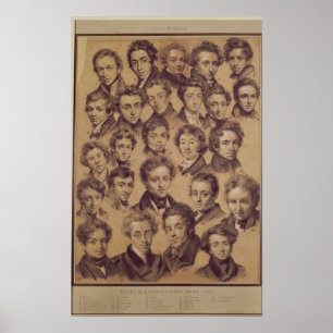 Tjugo fem elever från studion av Antoine Poster