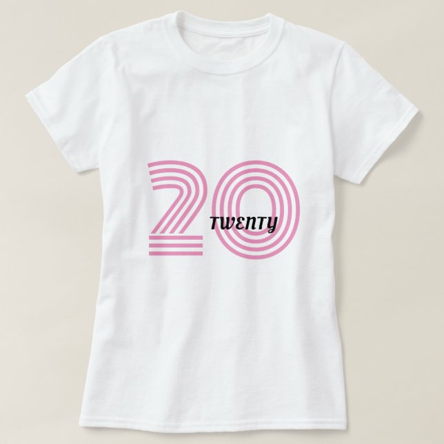Tjugo födelsedagar T-Shirt (Design framsida)