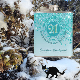 Tjugo första och sista blåa Glitter och dra i cita Fickplunta