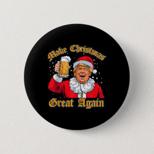 Tjugo julklapp 2024: Drink Beer Trump Santa Knapp