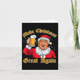 Tjugo julklapp 2024: Drink Beer Trump Santa Kort