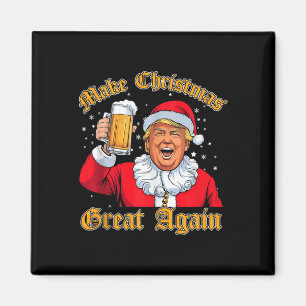 Tjugo julklapp 2024: Drink Beer Trump Santa Magnet