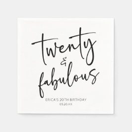 Tjugo och fabulösa minimalister 20:e Födelsedagsfe Pappersservett