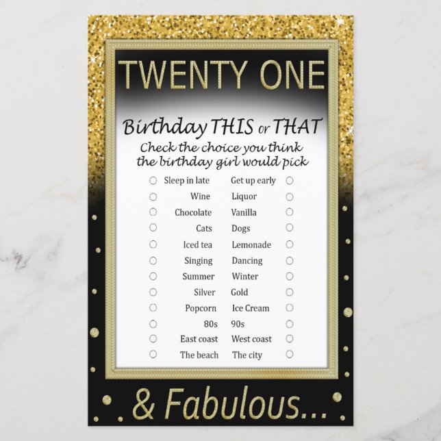 Tjugo på en födelsedag i det ena eller det andra s (Framsida)