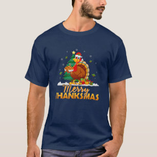 Tjugo Turkiet Santa Merry Thanksmas jul Tack T Shirt