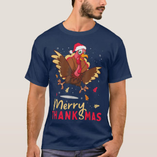 Tjugo Turkiet Santa Merry Thanksmas jul Tack T Shirt
