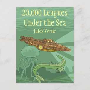 Tjugo tusen ligor under Sea-Jules Verne Vykort