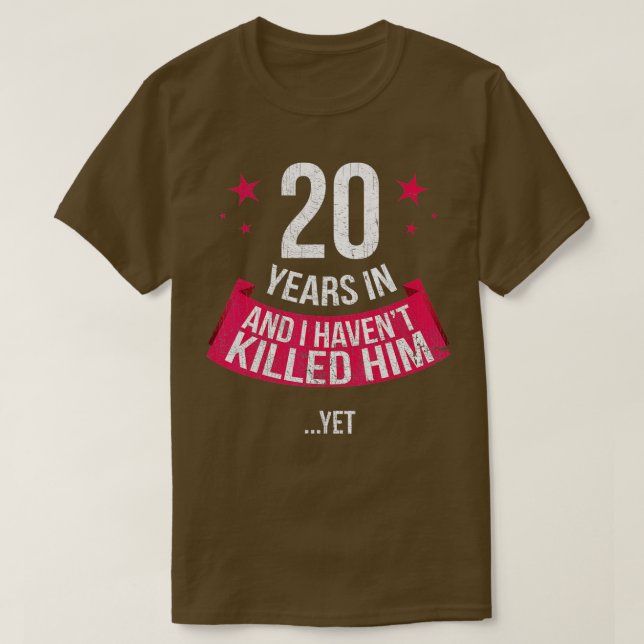 Tjugoårsjubileum i Bröllop 20 år för maka gift T Shirt (Design framsida)