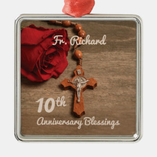 Tjugoårsjubileum Ro och Rosary Julgransprydnad Metall