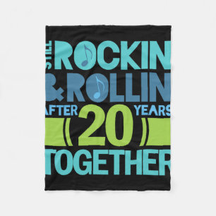 Tjugoårsjubileum T-shirt 20 år Tillsammans Par Fleecefilt