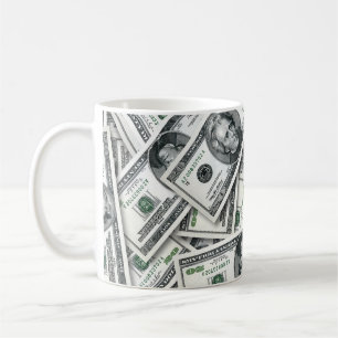 Tjugodollarsedlar Pengar Mönster Kaffemugg