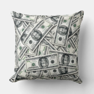 Tjugodollarsedlar Pengar Mönster Kudde