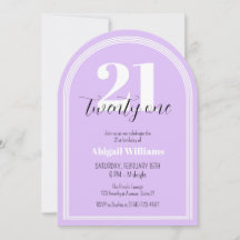 Tjugoen Lila Svart Båg Chic 21-årsdag