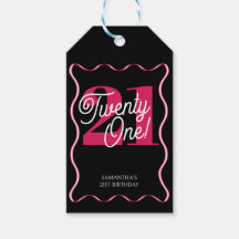 Tjugoen retro Vågigt minimalistisk 21:a födelsedag