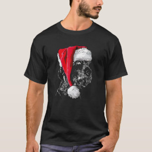 Tjugoen tysk Wirehted Pointer Santa Do T Shirt