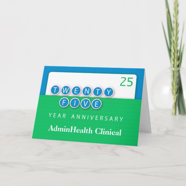 Tjugofem årsjubileum för anställda kort (Framsida)