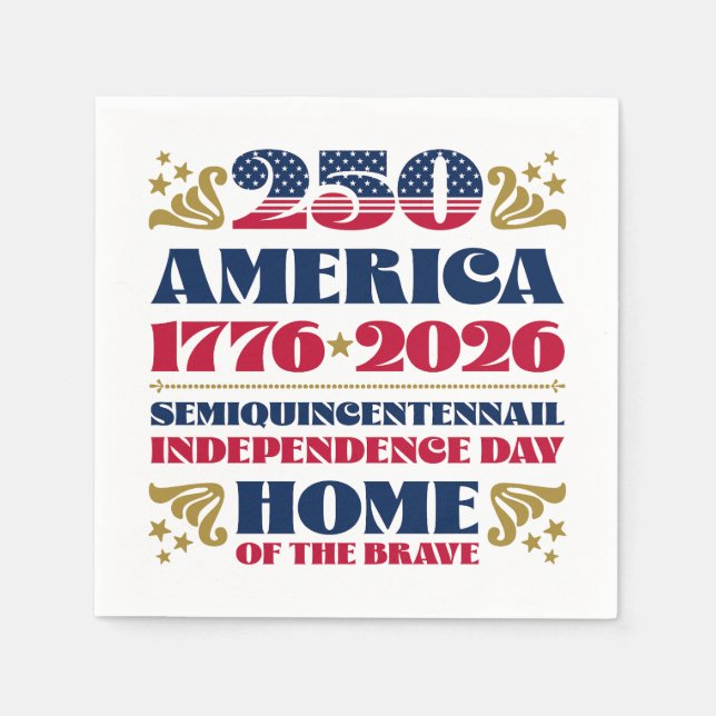 Tjugofemtioårsdagen av Stars Rand Amerika Pappersservett (Framsidan)