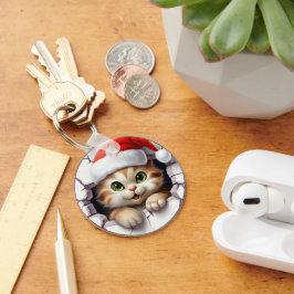 Tjugojulkatt genom väggen illustreras nyckelring