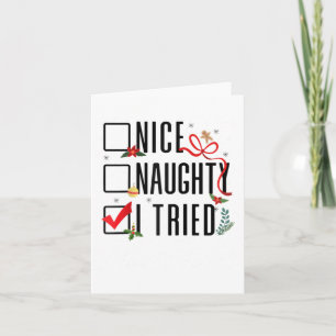 Tjugojulklappar Santa List Nice Naughty I Tr Kort