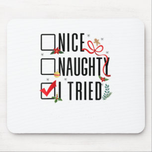 Tjugojulklappar Santa List Nice Naughty I Tr Musmatta