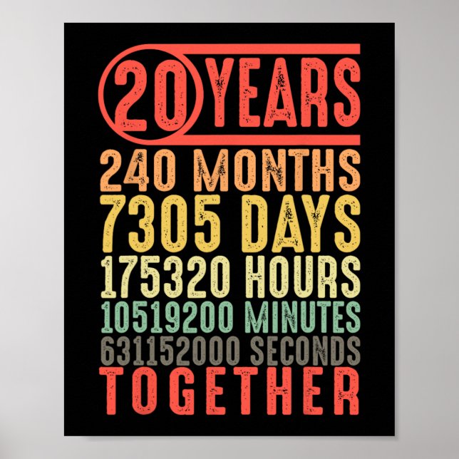 Tjugonde Bröllop-årsdagen av hans matchande Par Poster (Framsidan)