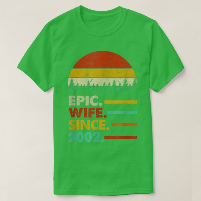 Tjugonde Bröllop-årsdagen för hennes Epic-fru seda T Shirt (Design framsida)