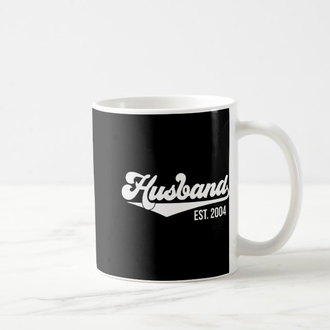 Tjugonde Bröllop-årsdagen Make Est 2004 T-shirt. Kaffemugg (Höger)
