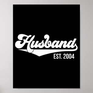 Tjugonde Bröllop-årsdagen Make Est 2004 T-shirt. Poster