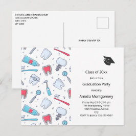 Tjugonen och Verktyg Studenten i Dental Mönster Inbjudan Vykort