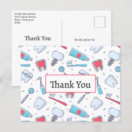 Tjugonen och Verktyg Tack i Dental Mönster Vykort