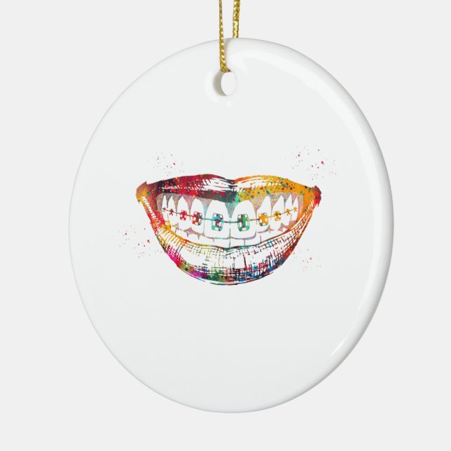 tjugonklammerparentes julgransprydnad keramik (Vänster)