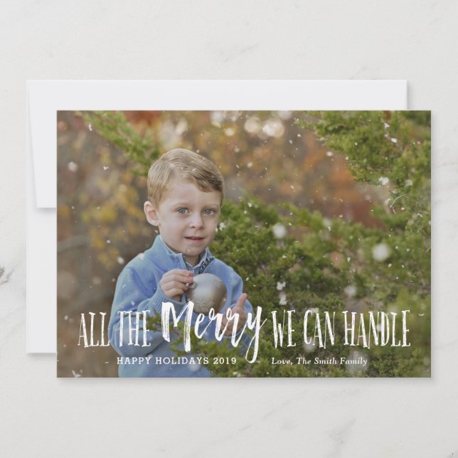 Tjugosiga Helgdag med julfotkort Inbjudningar (Framsida)