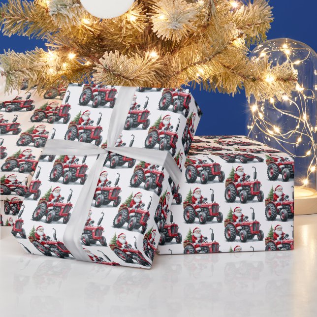 Tjugotraktorn mönster, jultomten presentpapper (Helgdagar)