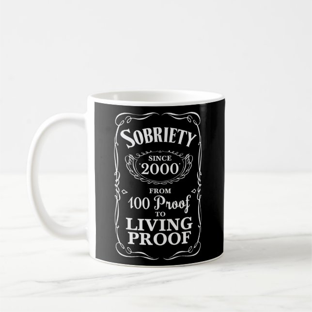 Tjugotre år Sober 23 Aa-bevis sedan 2000 Kaffemugg (Vänster)