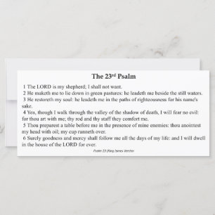 Tjugotredje Psalm Prayer-kortet