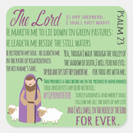 Tjugotredje salm fyrkantigt klistermärke