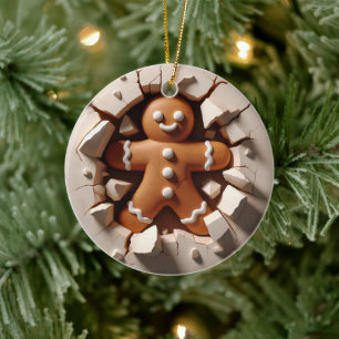 Tjugotvå sidiga Pepparkaksgubbar jul Julgransprydnad Keramik