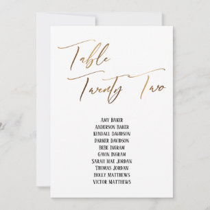 Tjugotvå sittdiagram för handskriftsdiagram Bord i