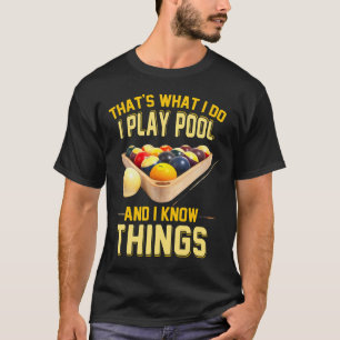 Tjuliga Billards-skjortor för manar 8 Boll Bassäng T Shirt