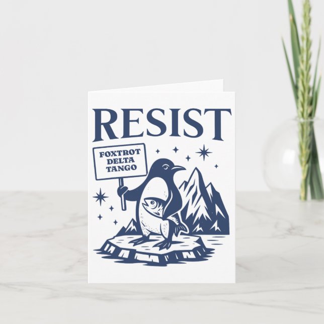 Tjuliga flippar upp protesterar mot penguins kort (Framsida)