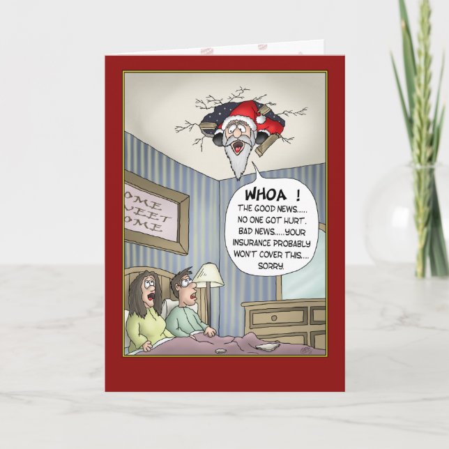 Tjuliga julkort: Rough Landing Helgkort (Framsida)