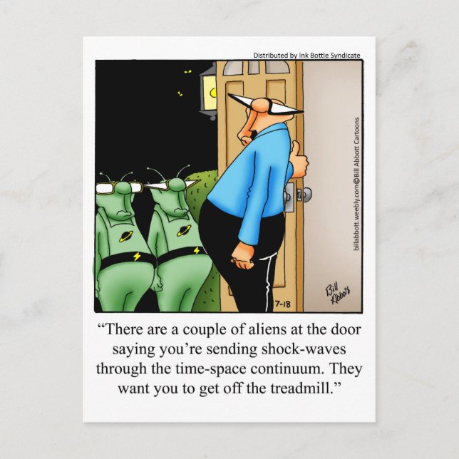 Tjuliga Utomjordingar Humor ’Spectickles’ vykort (Framsida)