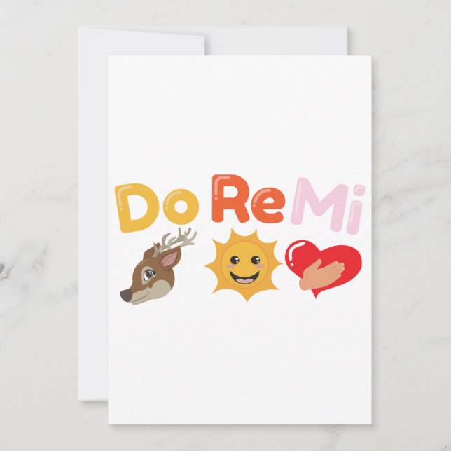 Tjunocitat gör Re Mi Sång Music - Gift Idea Inbjudningar (Framsida)