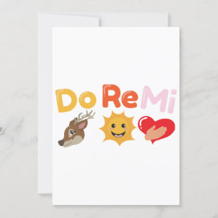 Tjunocitat gör Re Mi Sång Music - Gift Idea Inbjudningar