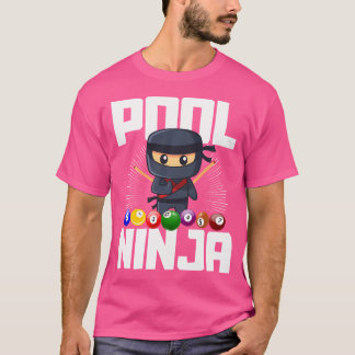 Tjunomiljardkonst för Bassäng Player Ninja Billiar T Shirt
