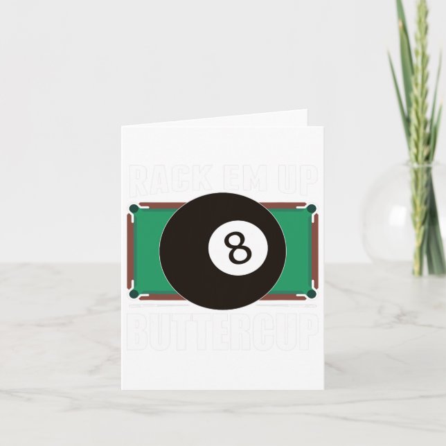 Tjuny Bassäng Player Billiards Gift Rack - uppåt Kort (Framsida)