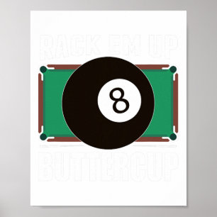 Tjuny Bassäng Player Billiards Gift Rack - uppåt Poster