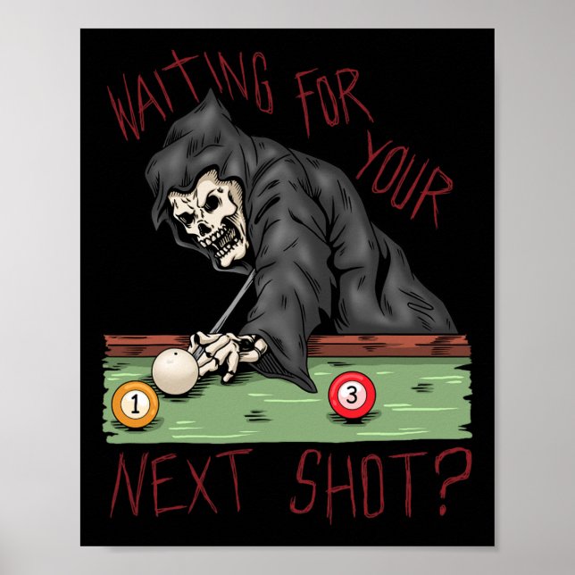 Tjuny Billiard Bassäng Player Billiards Poster (Framsidan)