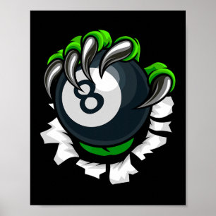Tjuny Billiards Nagel Art Billiards som spelar Bas Poster